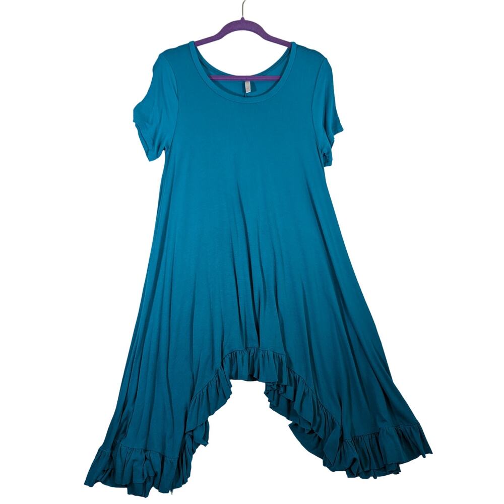 Lsl cover upTeal green Bust 39"Length30"  longer on sides.